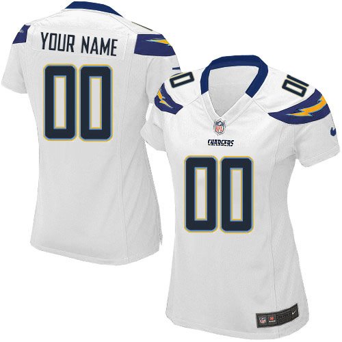 Nike Los Angeles Chargers Customized White Stitched Elite Women's NFL Jersey