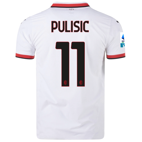 Puma AC Milan Christian Pulisic Away Jersey w/ Series A Patch 24/25 (Puma White)