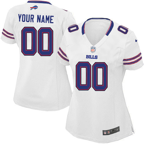 Nike Buffalo Bills Customized White Stitched Elite Women's NFL Jersey