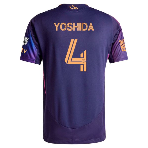 adidas Maya Yoshida LA Galaxy Away Jersey w/ MLS + Apple TV + RBC Sponsor 25/26 (Purple)