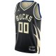 Unisex Milwaukee Bucks Jordan Brand Black 2022/23 Swingman Custom Jersey - Statement Edition