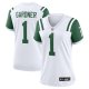 Women's New York Jets #1 Ahmad Sauce Gardner Nike White Classic Alternate Jersey