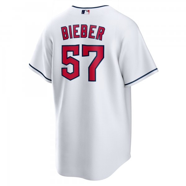 Men's Cleveland Guardians Shane Bieber Nike White Replica Player Jersey