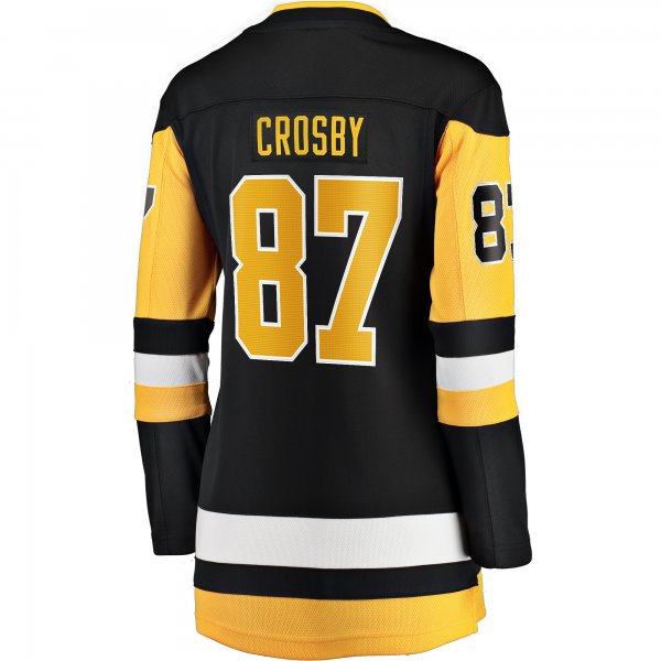 Women's Pittsburgh Penguins Sidney Crosby Fanatics Black Captain Patch Home Breakaway Jersey