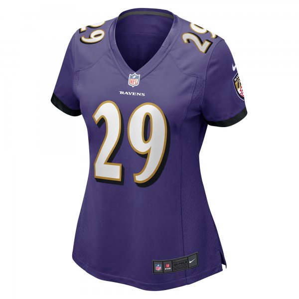 Women's Baltimore Ravens Ar'Darius Washington Nike Purple Player Game Jersey