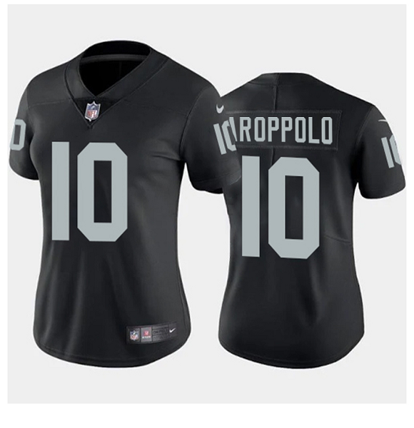 Women's Nike Las Vegas Raiders #10 Jimmy Garoppolo Black Vapor Limited NFL Jersey