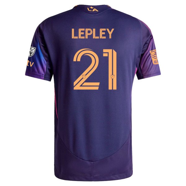 adidas Tucker Lepley LA Galaxy Away Jersey w/ MLS + Apple TV + RBC Sponsor 25/26 (Purple)