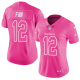 Nike Seattle Seahawks #12 Fan Pink Women's Stitched NFL Limited Rush Fashion Jersey