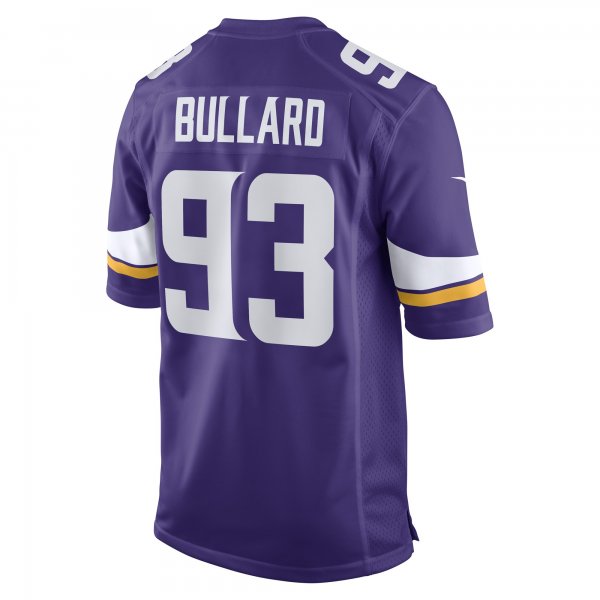 Men's Minnesota Vikings Jonathan Bullard Nike Purple Game Player Jersey