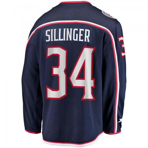 Men's Columbus Blue Jackets Cole Sillinger Fanatics Navy Home Breakaway Player Jersey