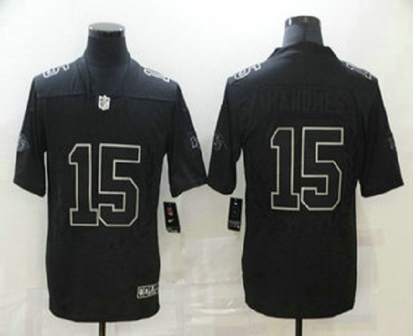 Men's Kansas City Chiefs #15 Patrick Mahomes Black Commemorative Edition 2020 Vapor Untouchable Stitched NFL Nike Limited Jersey