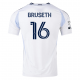 adidas San Diego FC Heine Bruseth Away Jersey 25/26 w/ MLS & Apple Patch (White)