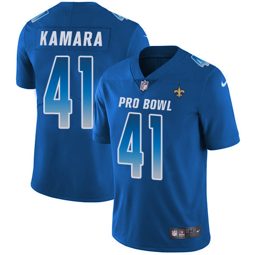 Nike New Orleans Saints #41 Alvin Kamara Royal Men's Stitched NFL Limited NFC 2019 Pro Bowl Jersey