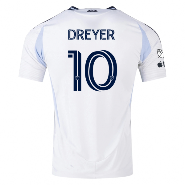 adidas San Diego FC Anders Dreyer Away Jersey 25/26 w/ MLS & Apple Patch (White)