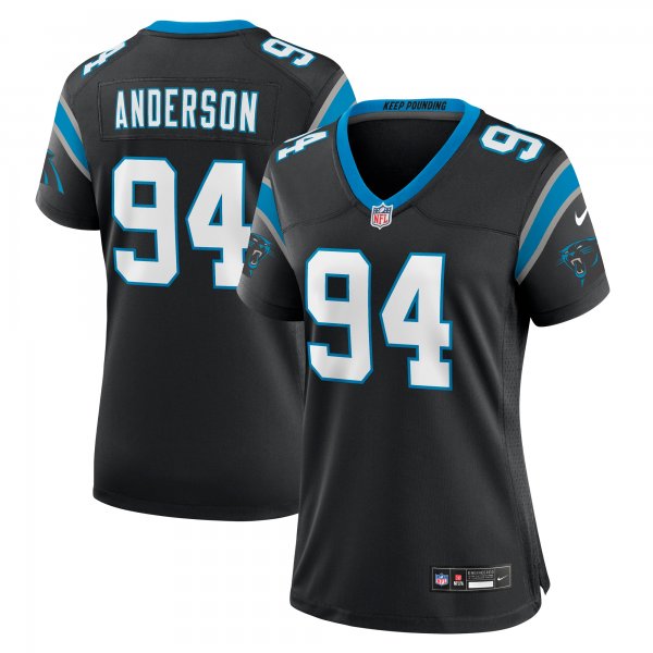 Women's Carolina Panthers Henry Anderson Nike Black Team Game Jersey