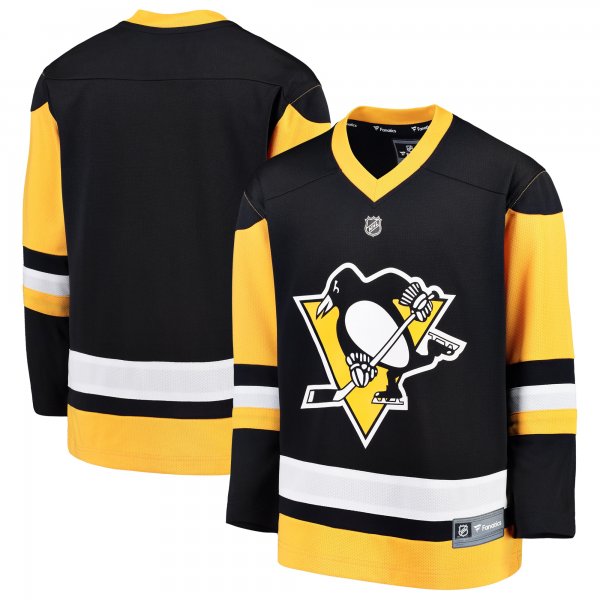 Youth Pittsburgh Penguins Fanatics Black Home Replica Blank Jersey