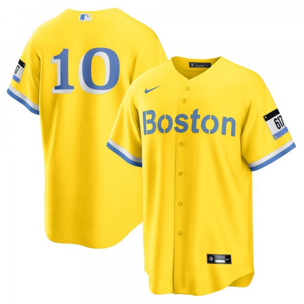 Men's Boston Red Sox Trevor Story Nike Gold City Connect Replica Player Jersey