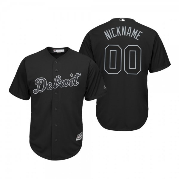 Detroit Tigers Custom Black 2019 Players Weekend Nickname MLB Jersey