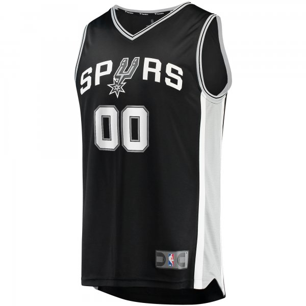 Men's San Antonio Spurs Fanatics Black Fast Break Custom Replica Jersey - Icon Edition