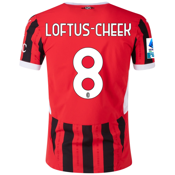 Puma AC Milan Ruben Loftus-Cheek Home Jersey w/ Serie A Patch 24/25 (Puma Red/Puma Black)
