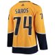 Men's Nashville Predators Juuse Saros adidas Gold Home Player Jersey