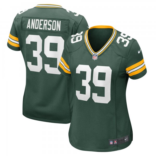 Women's Green Bay Packers Zayne Anderson Nike  Green Team Game Jersey