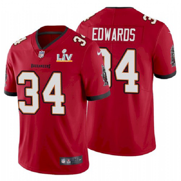 Men's Tampa Bay Buccaneers Mike Edwards Red 2021 Super Bowl LV Jersey