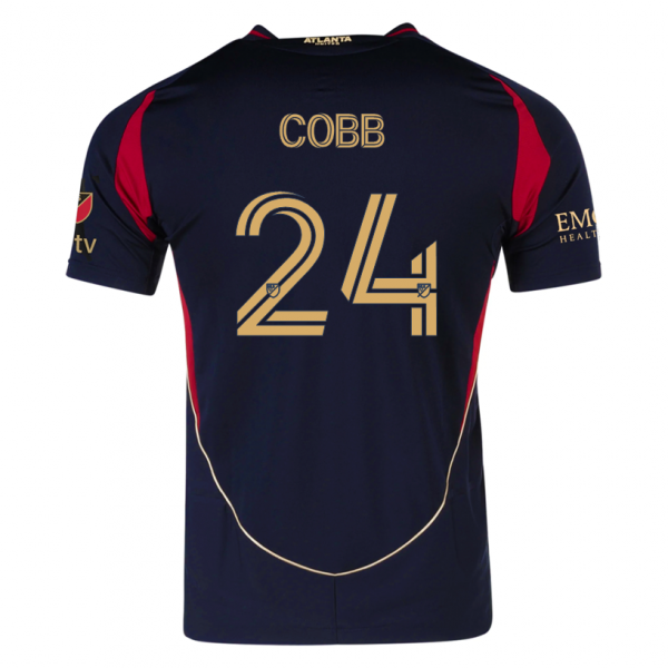 adidas Noah Cobb Atlanta United Home Jersey w/ MLS Patches 25/26 (Red/Black)