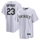 Men's Colorado Rockies Kris Bryant Nike White/Purple Replica Player Jersey