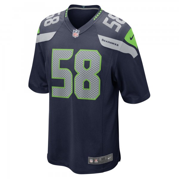 Men's Seattle Seahawks Derick Hall Nike College Navy  Game Jersey