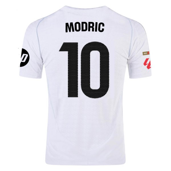 adidas Modrić Real Madrid Home Jersey w/ La Liga Patches 24/25 (White/Black)
