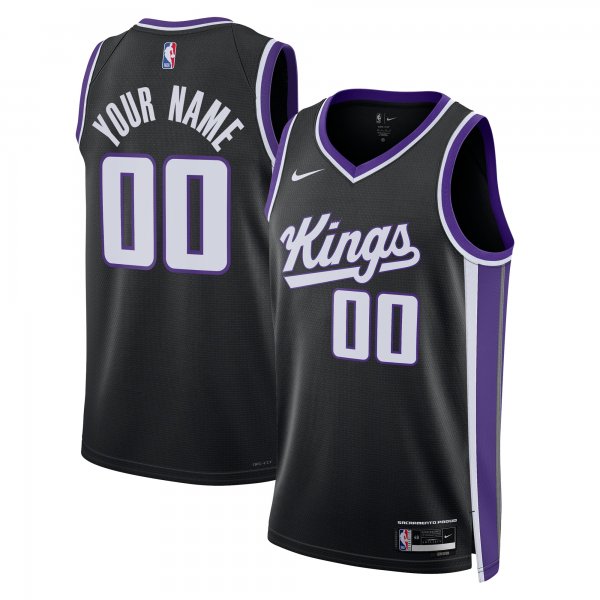 Unisex Sacramento Kings  Nike Black Swingman Custom Jersey - Icon Edition