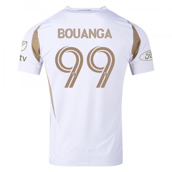 adidas Denis Bouanga LAFC Away Jersey w/ MLS + Apple + Ford Logo 25/26 (White/Gold)