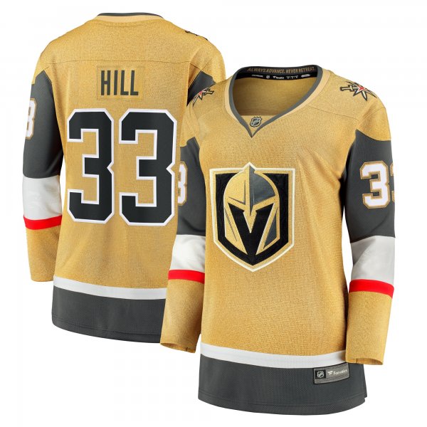 Women's Vegas Golden Knights Adin Hill Fanatics Gold Home Breakaway Player Jersey