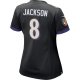 Women's Baltimore Ravens Lamar Jackson Nike Black Game Jersey