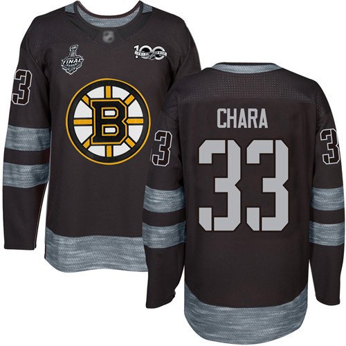 Boston Bruins #33 Zdeno Chara Black 1917-2017 100th Anniversary Stanley Cup Final Bound Stitched NHL Jersey