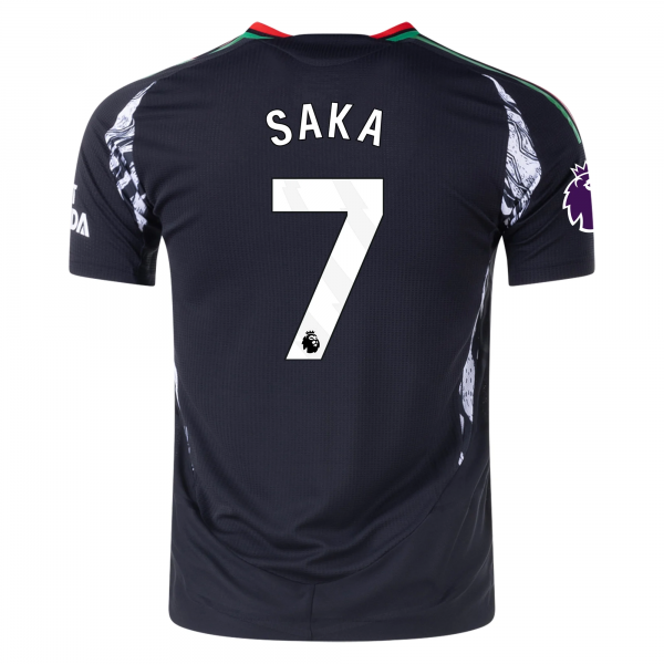 adidas Arsenal Bukayo Saka Away Jersey w/ EPL Patch 24/25 (Black)