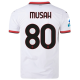 Puma AC Milan Yunus Musah Away Jersey w/ Series A Patch 24/25 (Puma White)