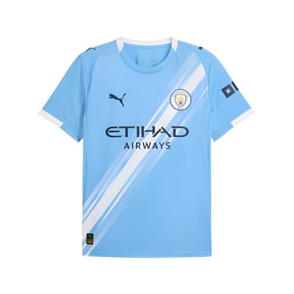 Puma Manchester City Home Jersey 25/26 w/ EPL + Sponsor Patch (Team Light Blue/Puma White)