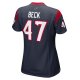 Women's Houston Texans Andrew Beck Nike Navy Team Game Jersey