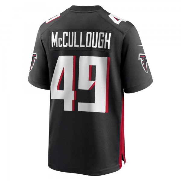 Men's Atlanta Falcons Liam McCullough Nike  Black Team Game Jersey