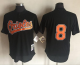 Mitchell And Ness 1997 Baltimore Orioles #8 Cal Ripken Black Throwback Stitched MLB Jersey