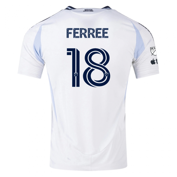 adidas San Diego FC Duran Ferree Away Jersey 25/26 w/ MLS & Apple Patch (White)