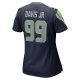 Women's Seattle Seahawks Carl Davis Jr. Nike  Navy  Game Jersey