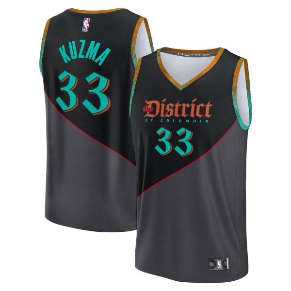 Men's Washington Wizards Kyle Kuzma Fanatics Black Fast Break Jersey - City Edition