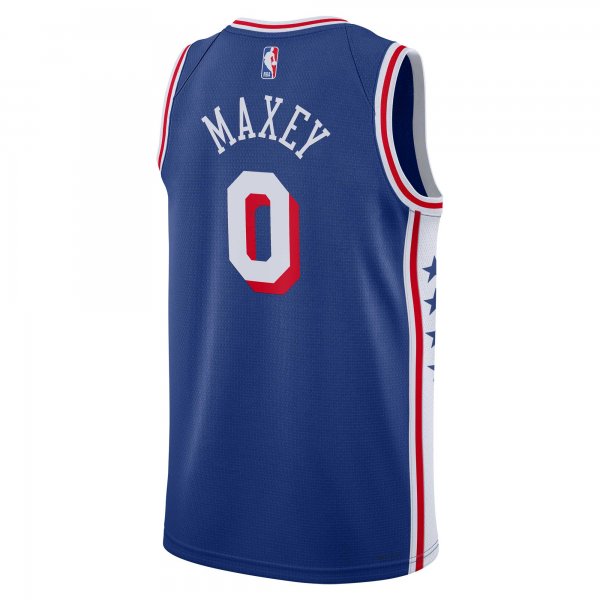 Unisex Philadelphia 76ers Tyrese Maxey Nike Royal Swingman Jersey - Icon Edition