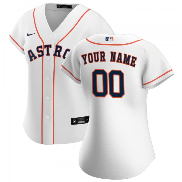 Women's Houston Astros Nike White Home Replica Custom Jersey