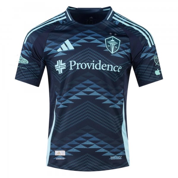 adidas Jordan Morris Seattle Sounders Away Jersey 25/26 w/ MLS Patches & Sponsor (Aura Ink)
