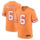 Men's Nike #6 Baker Mayfield Orange Tampa Bay Buccaneers Throwback Game Jersey