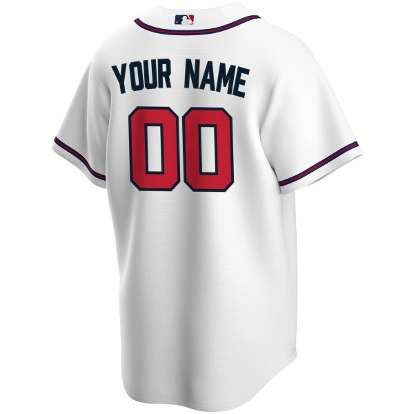 Men's Atlanta Braves Nike White Home Replica Custom Jersey